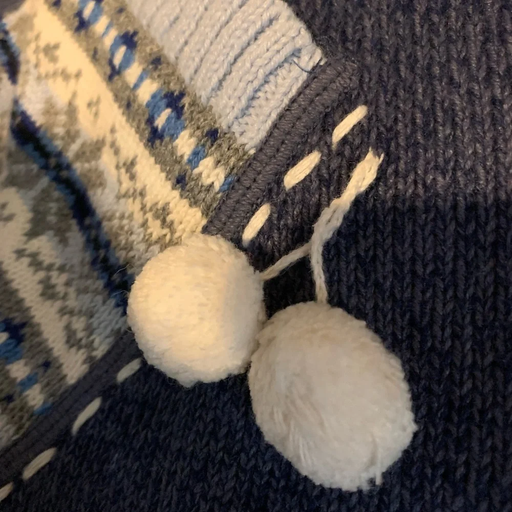 Vintage Ugly Christmas Sweater Mittens Cardigan - Picture 13 of 13